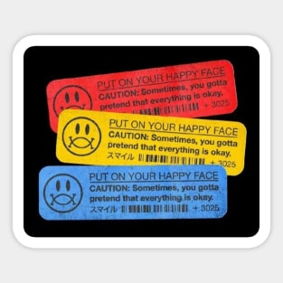 stick on your happy face Sticker